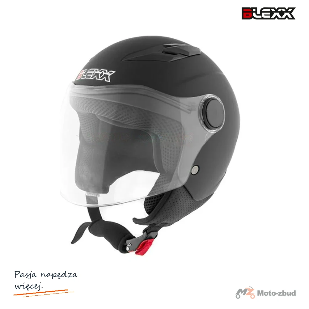 Kask motocyklowy otwarty dziecięcy BLEXX YA-215 czarny mat M ECER22.06