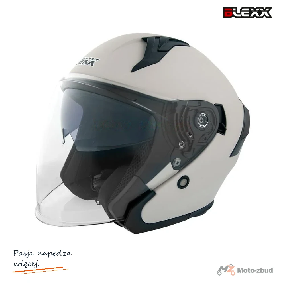 Kask motocyklowy otwarty z blendą BLEXX YA-620 sand XL ECER22.06