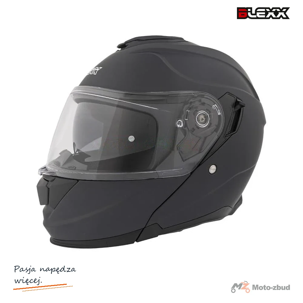Kask motocyklowy szczękowy BLEXX FF935 grafit mat 2XL ECER22.06