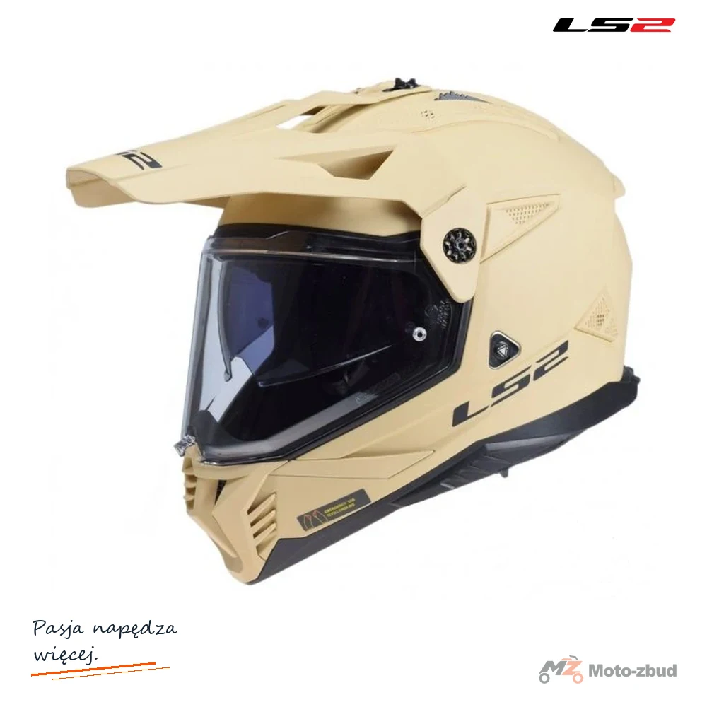 Kask adventure LS2 MX702 Pioneer II Solid Matt Desert — XXL