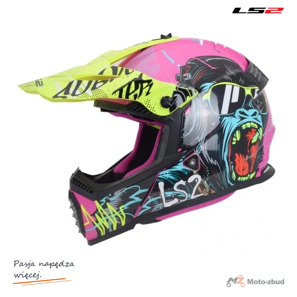 Kask LS2 MX437 Fast II Mini gorilla PURPLE-06 S