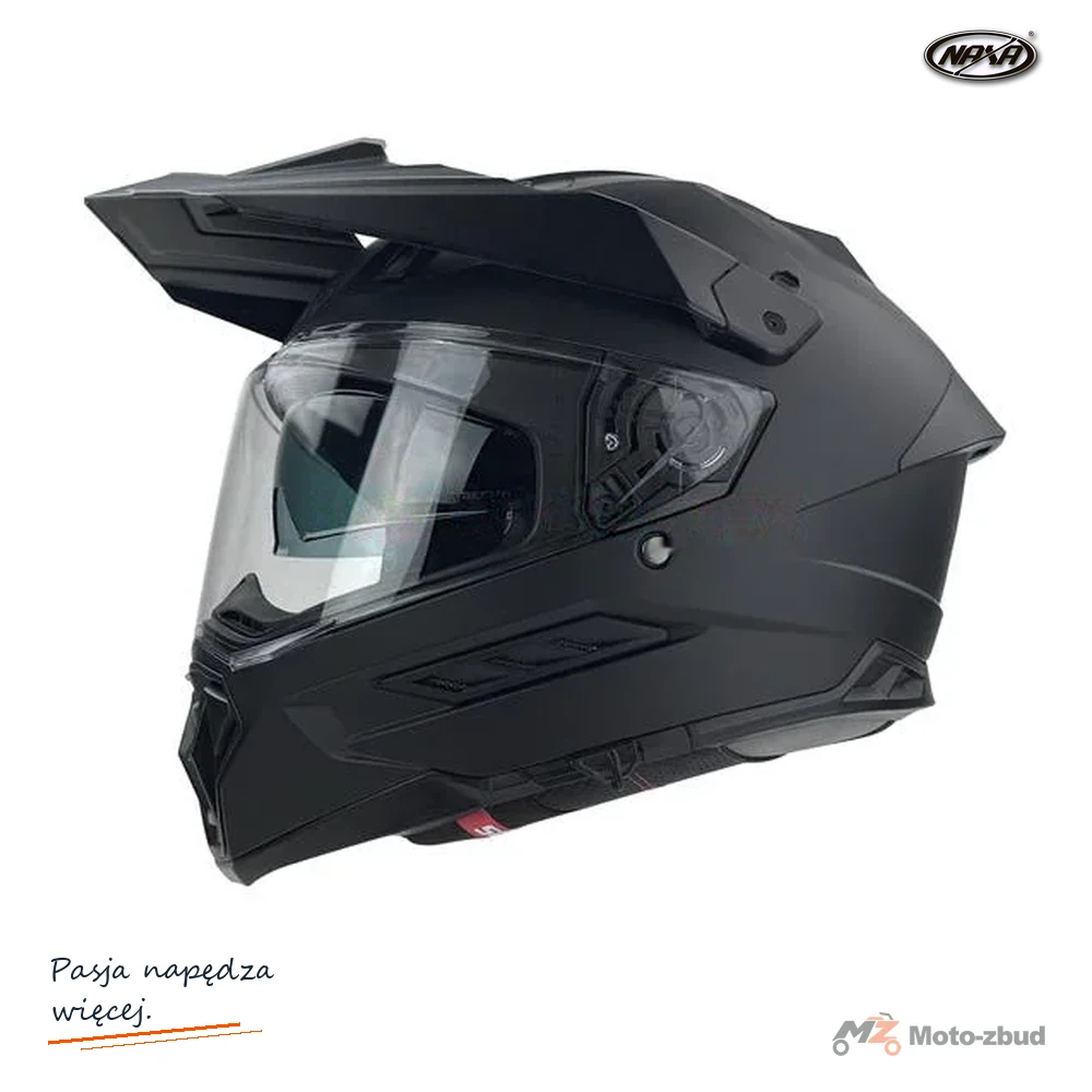 Kask crossowy Naxa CO5 czarny mat S szybka, blenda