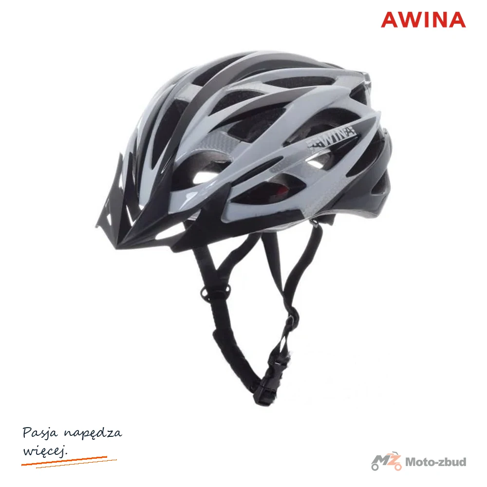 Kask rowerowy Awina by MOON MTB L srebrno/czarny — HB032