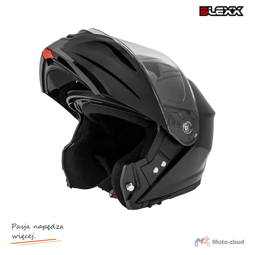 Kask motocyklowy szczękowy z blendą BLEXX YA-967 czarny XXL ECER22.06