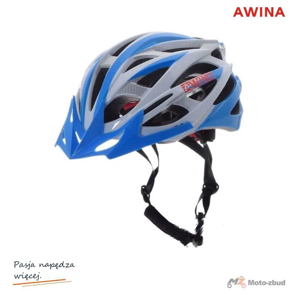 Kask rowerowy Awina by MOON MTB M niebiesko/biały — HY032