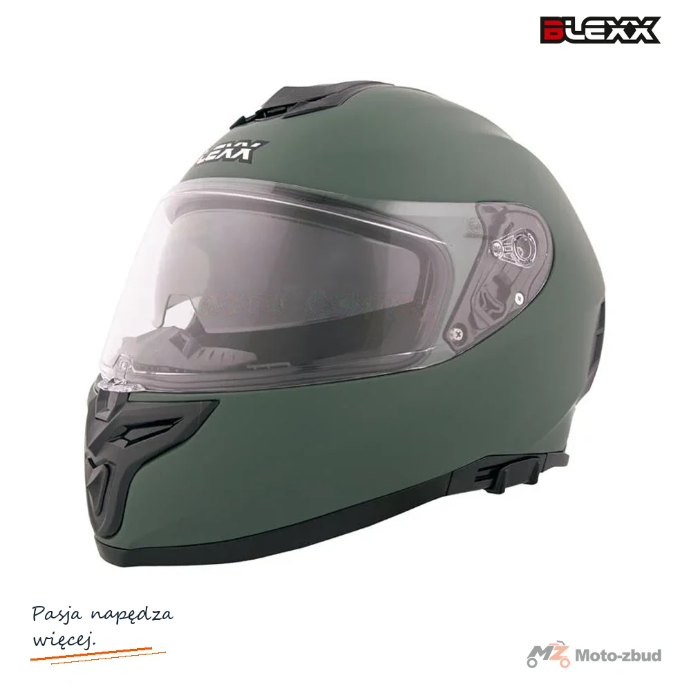 Kask zamknięty z blendą BLEXX MD-820 khaki mat rozmiar XS ECER22.06