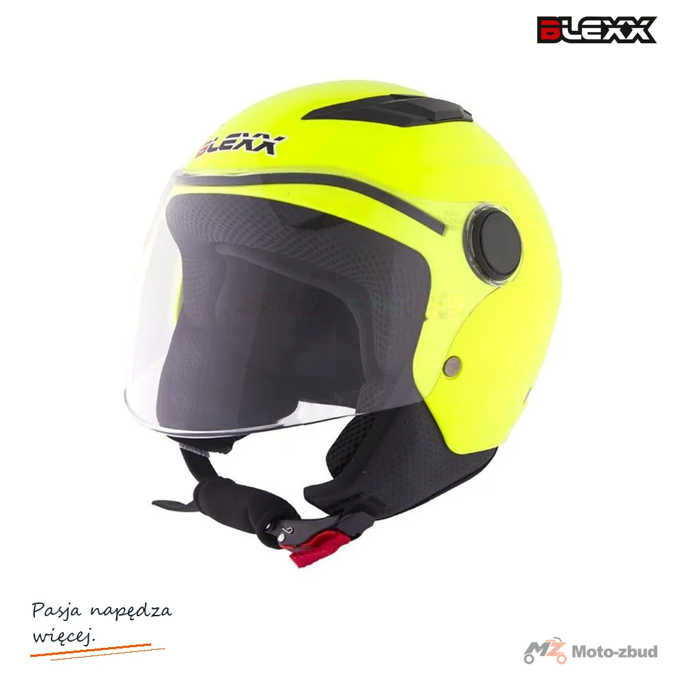 Kask motocyklowy otwarty dziecięcy BLEXX YA-215 żółty fluo XL ECER22.06 Homologacja ECE