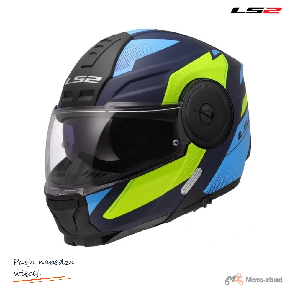 Kask szczękowy LS2 FF902 Scope II Duria M.Bl.Hi-Vis — XXL z Pinlockiem