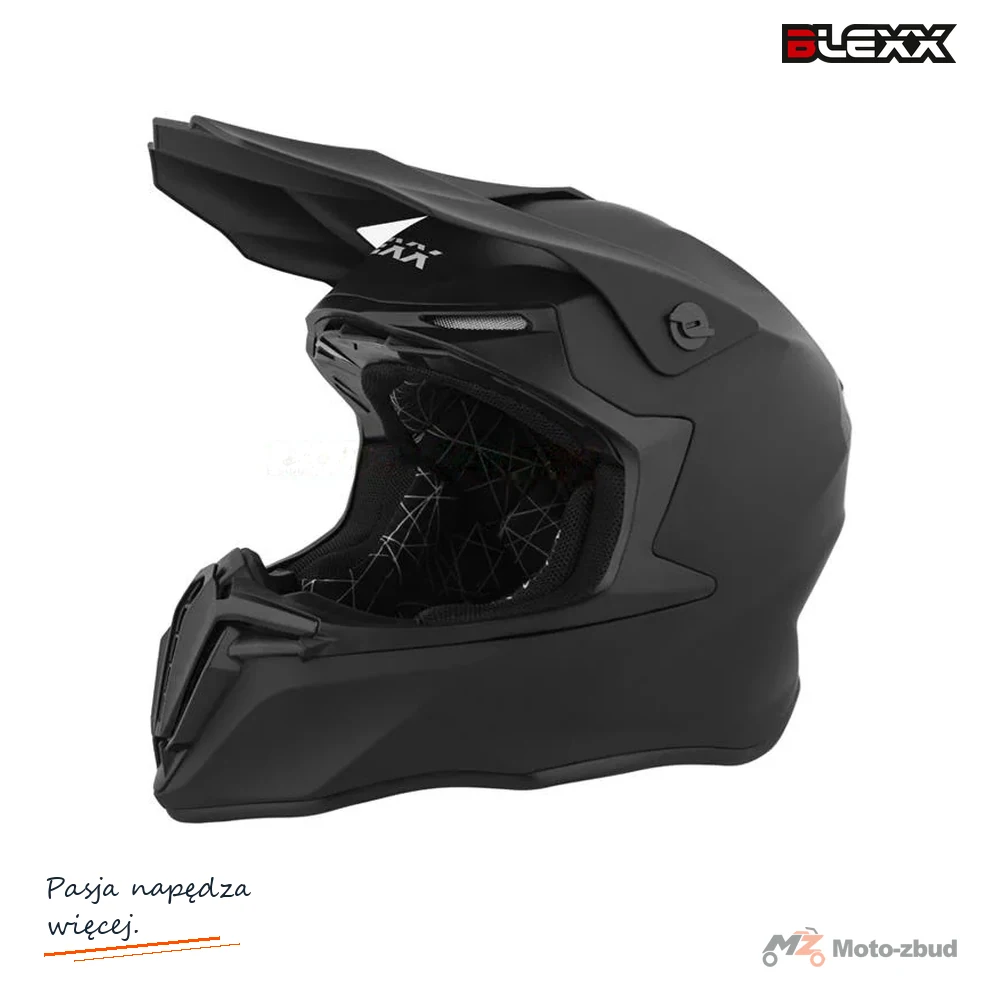 Kask crossowy BLEXX MD-902 czarny Matowy rozmiar XS Homologacja ECE R22.06
