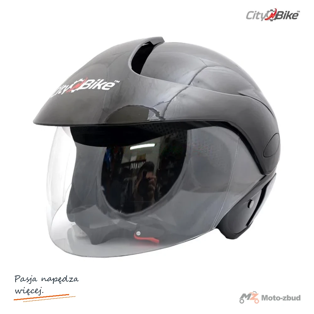 Kask otwarty City-Bike WL-703 czarny połysk M