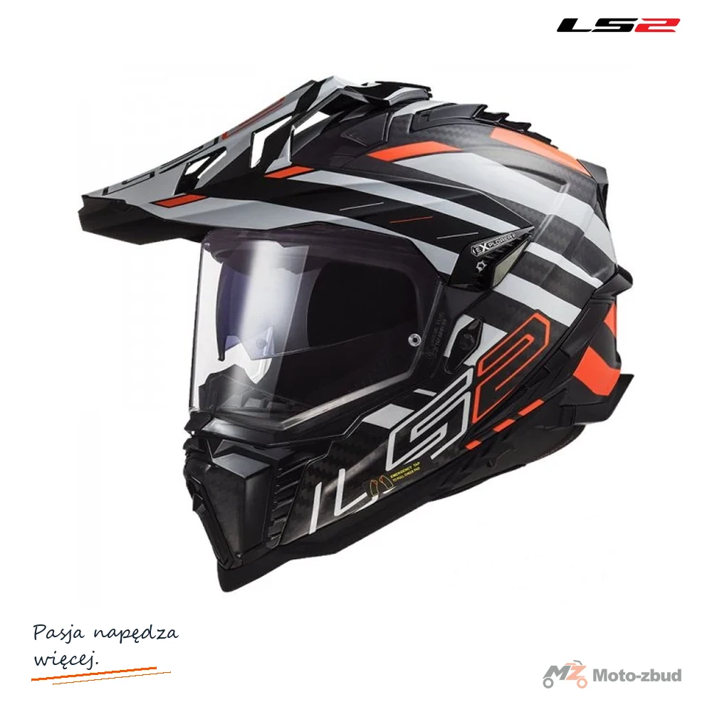 Kask LS2 MX701 Explorer C Edge Black Orange — rozmiar L