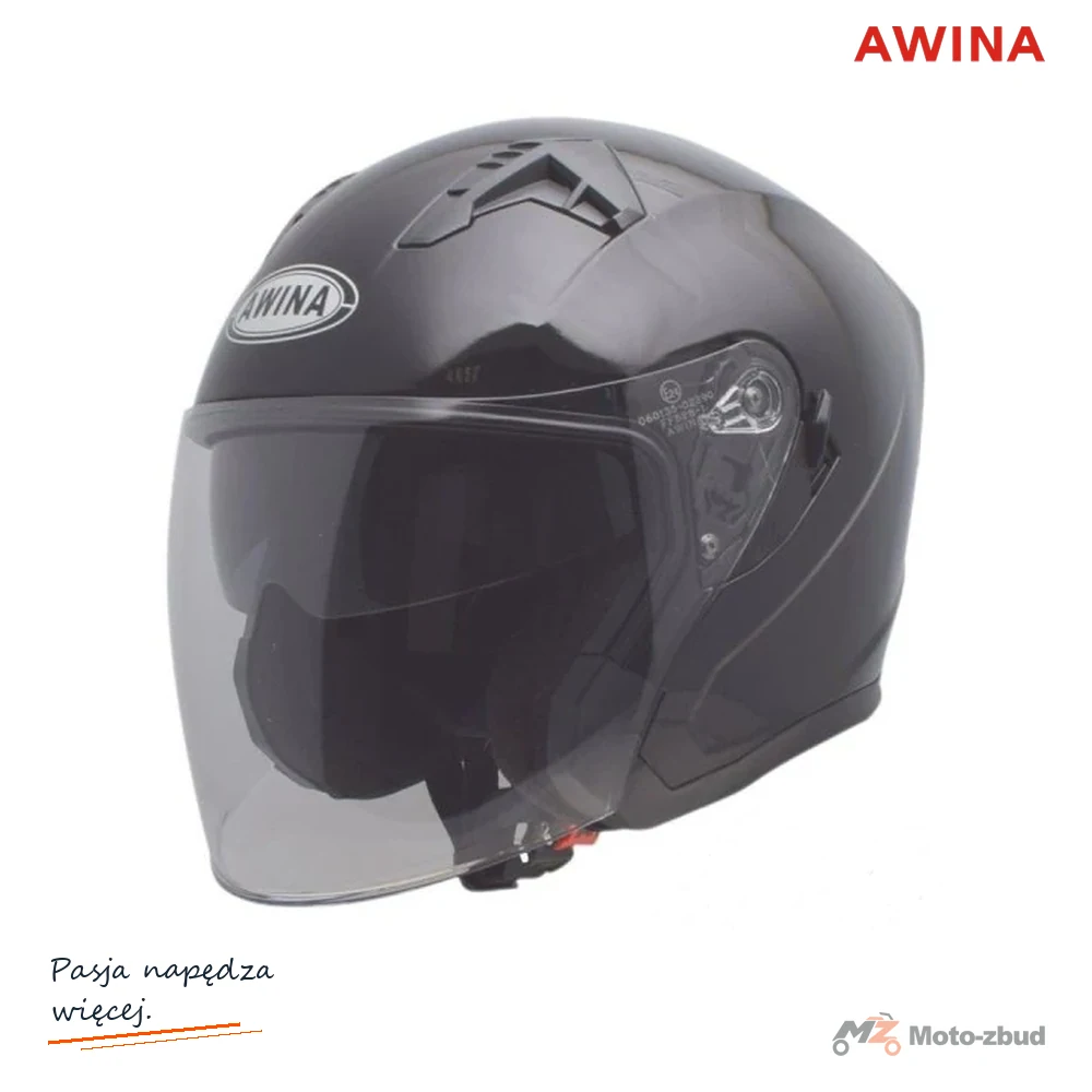 Kask otwarty Awina JK528, czarny — rozmiar XS
