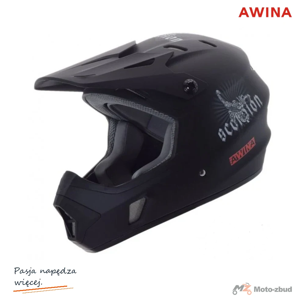 Kask rowerowy Awina by MOON BMX L czarny mat — KS05