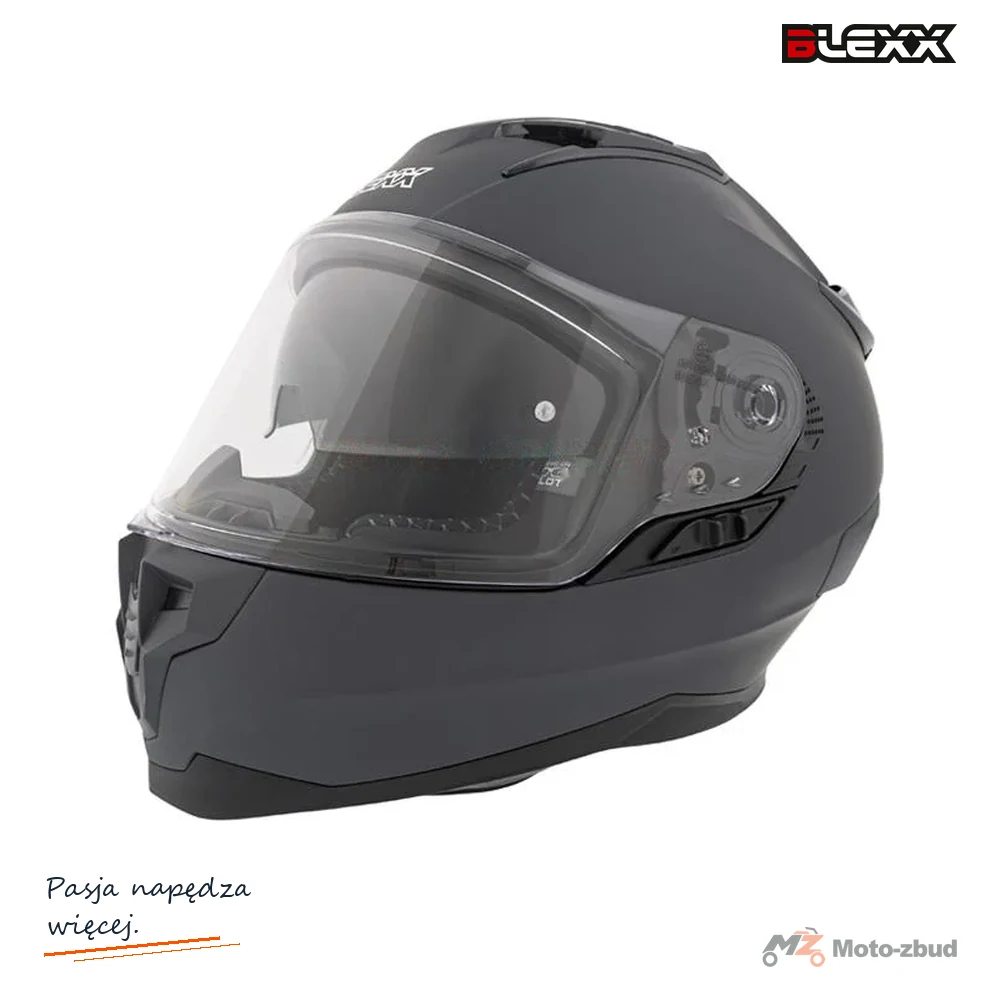 Kask zamknięty z blendą BLEXX FF938 grafit mat 2XL ECER22.06