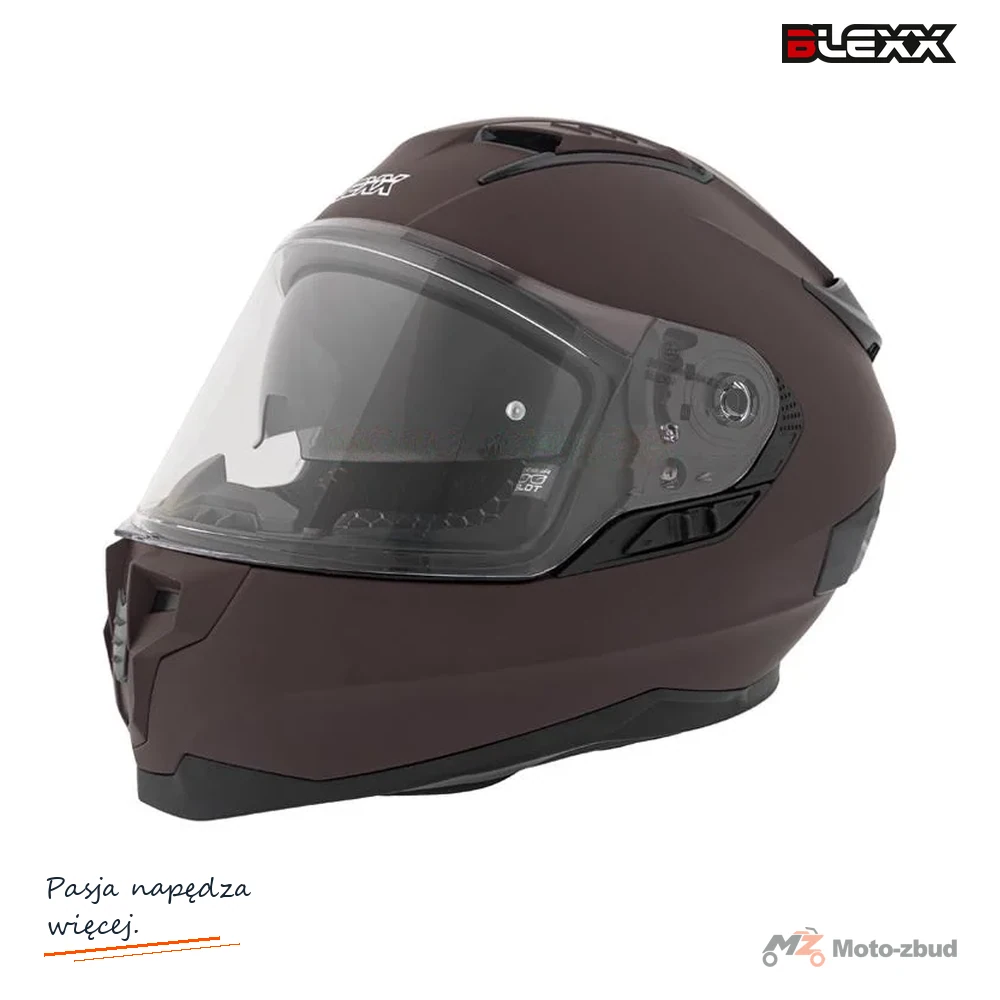 Kask zamknięty z blendą BLEXX FF938 Merlot mat 2XL ECER22.06