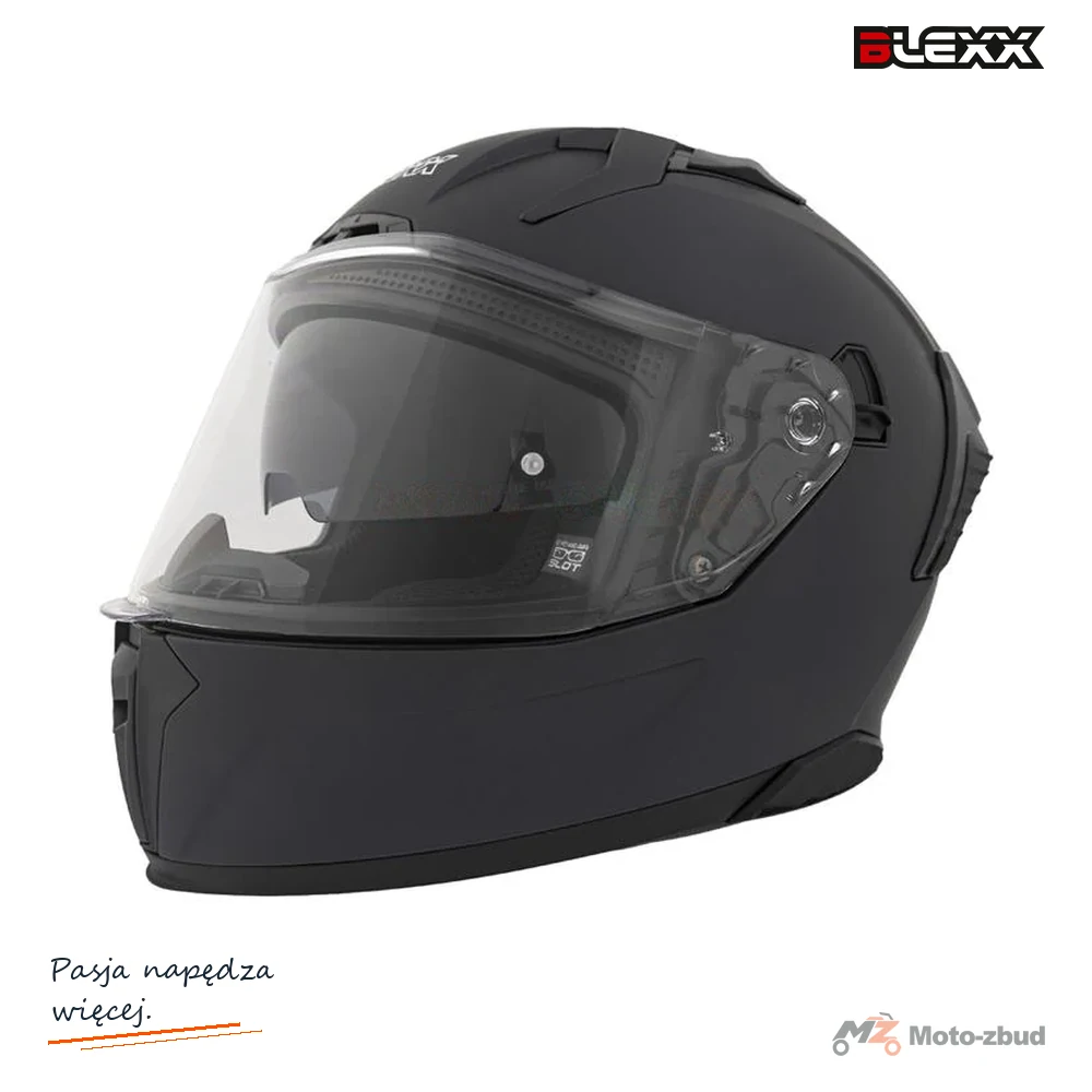 Kask zamknięty z blendą i lampą LED BLEXX FF953 grafit mat 2XL ECER22.06