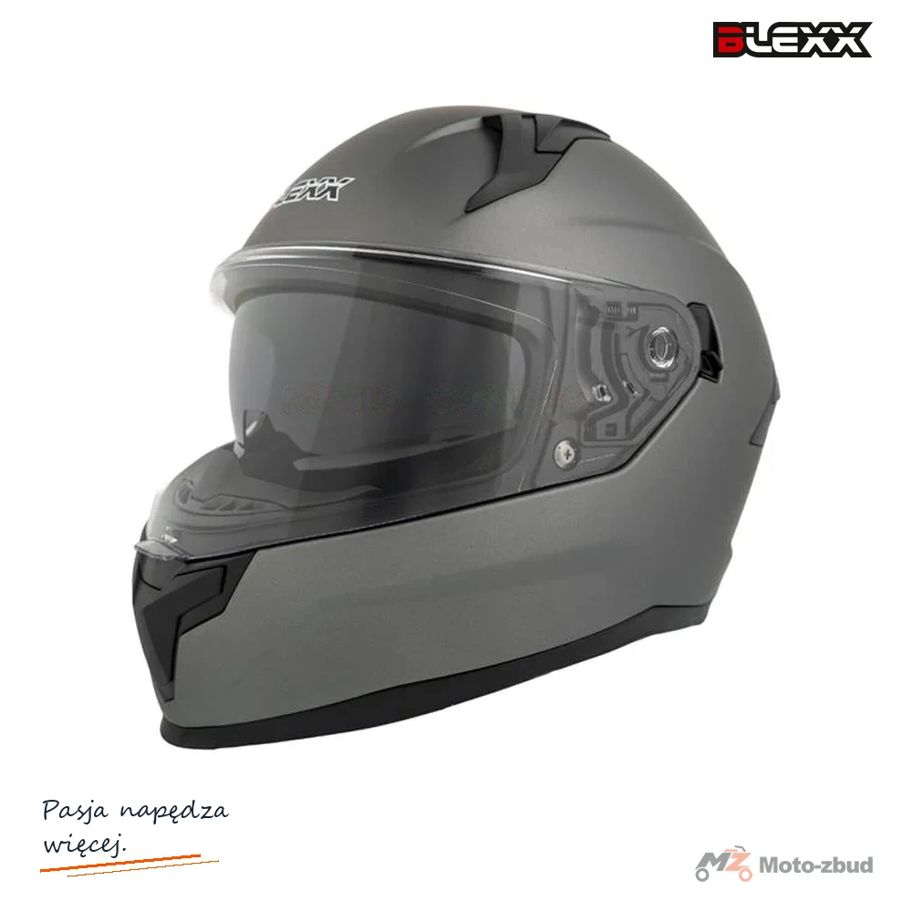 Kask zamknięty z blendą BLEXX YA-910 grafit mat XXL ECER22.06