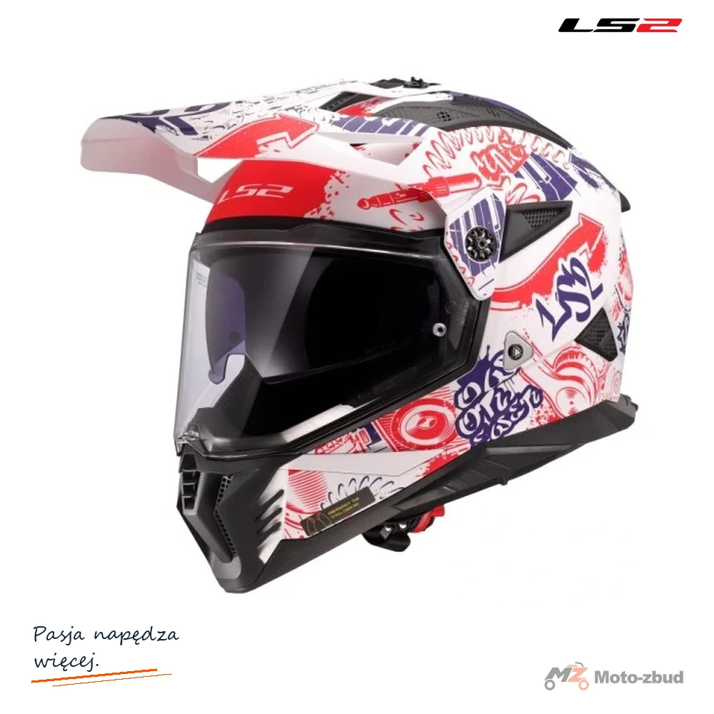 Kask adventure LS2 MX702 Pioneer II Fantasy M.Wh.R.B. — XXL