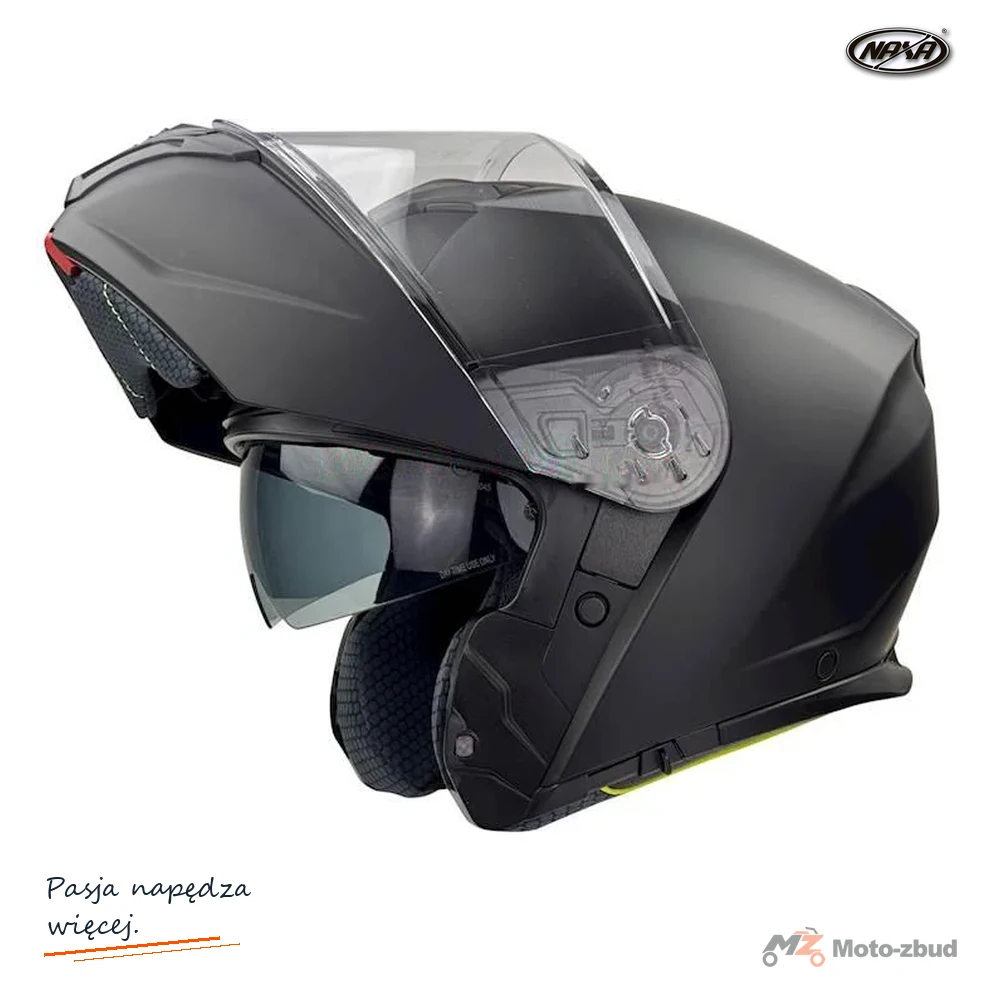 Kask motocyklowy szczękowy NAXA FO8 Blenda czarny mat L