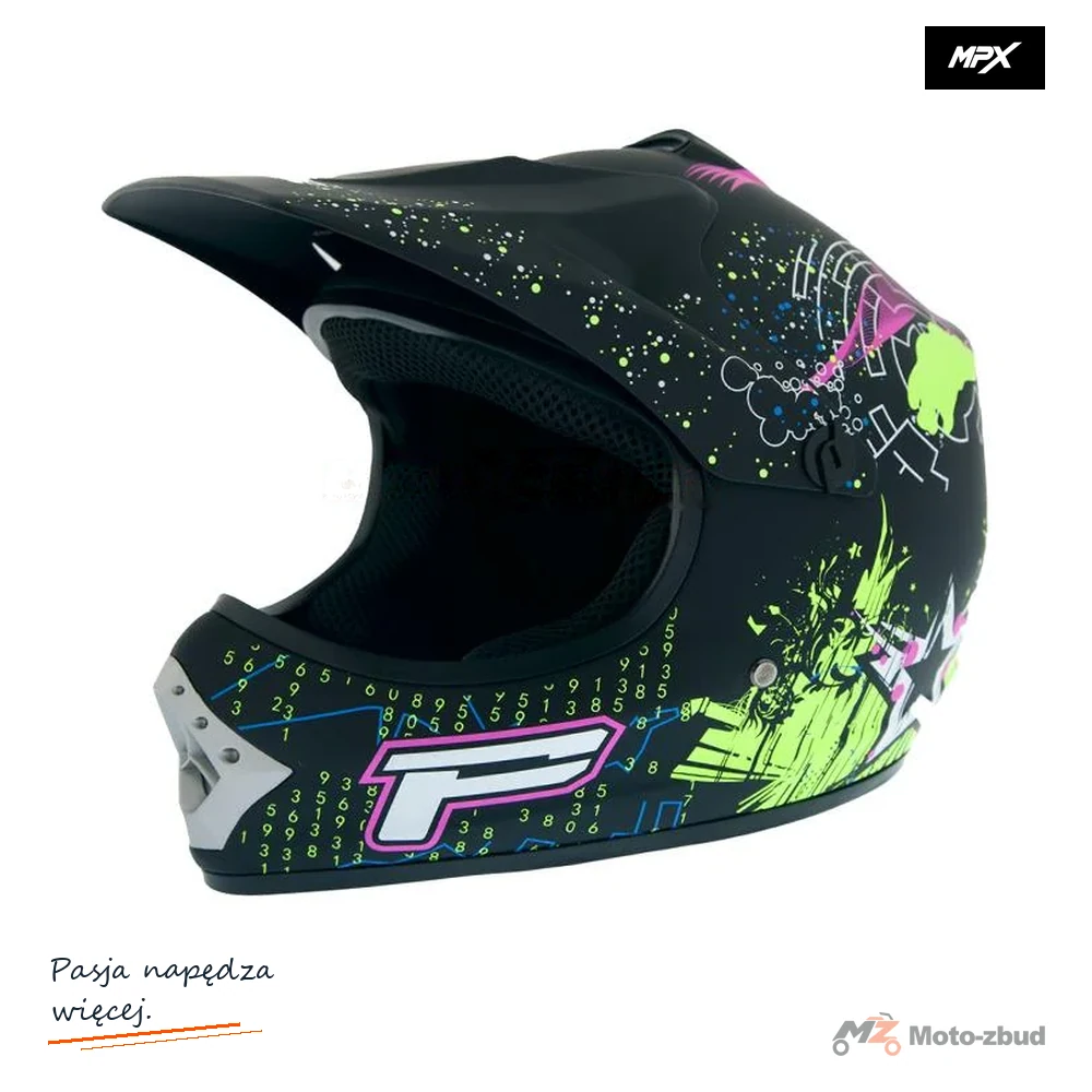 Kask crossowy MPX Dziecięcy WL-801A Junior Power mat L