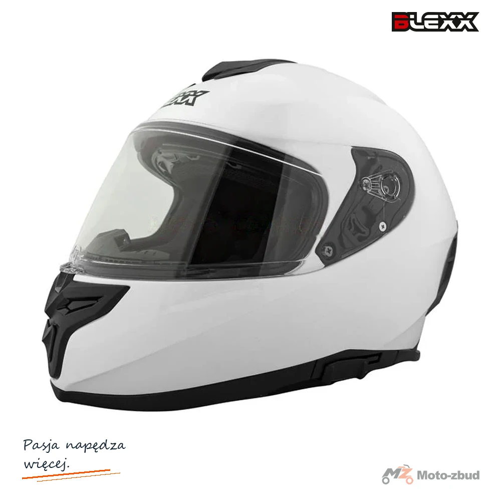 Kask zamknięty z blendą BLEXX MD-820 biały rozmiar S ECER22.05