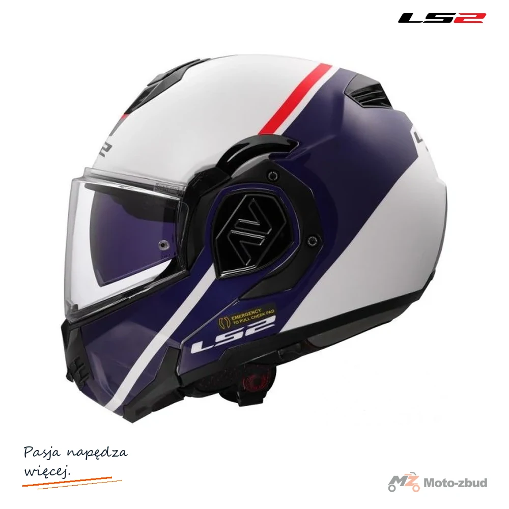 Kask szczękowy LS2 FF906 Advant Swipe White Blue — L