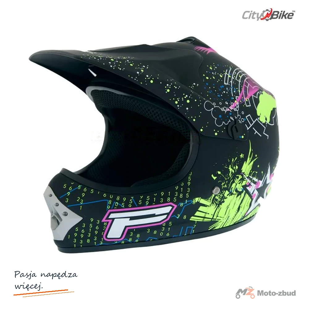 Kask crossowy City-Bike Dziecięcy WL-801A Junior Power mat L