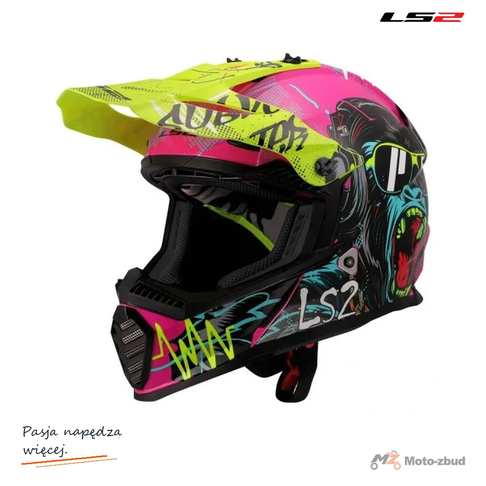 Kask LS2 MX437 Fast II Mini GORILLA-06 l blk liner
