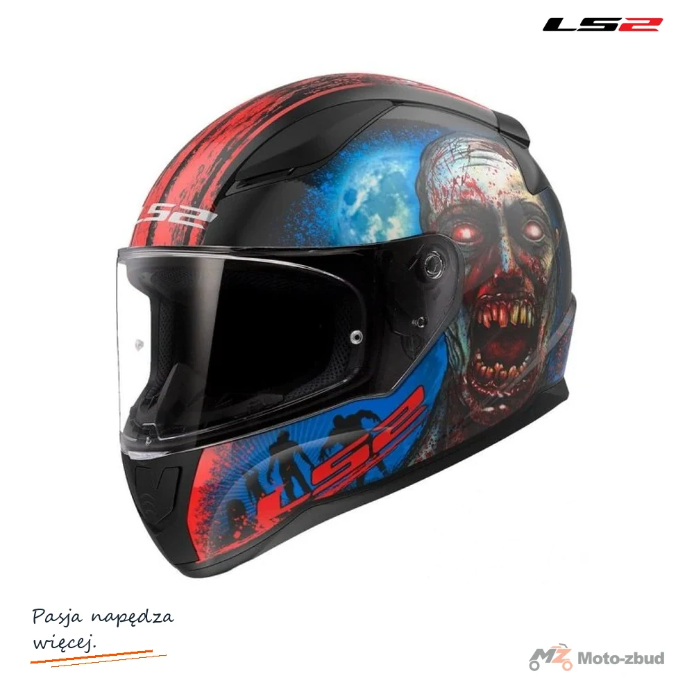 Kask LS2 FF353 Rapid II Zombie Black Red — rozmiar XS