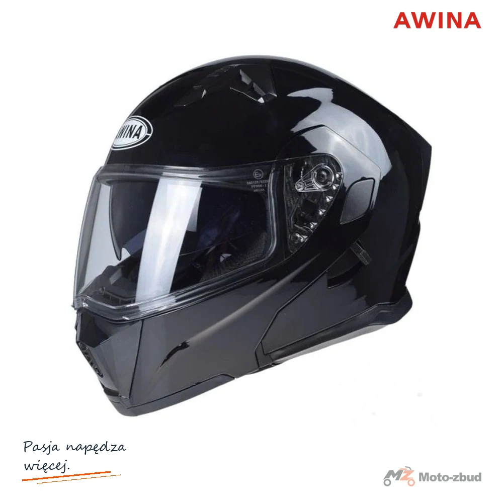 Kask szczękowy Awina JK906 czarny — XXL, możliwe wady estetyczne