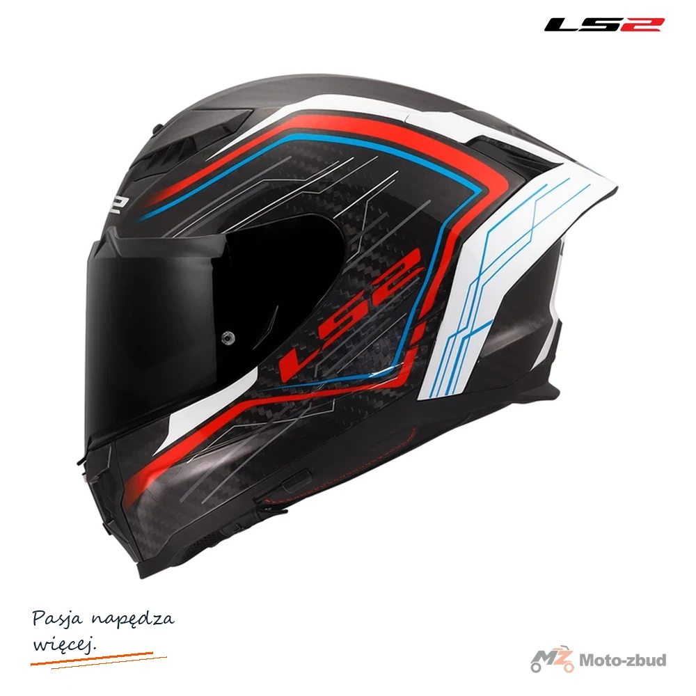 Kask LS2 FF807 Dragon Subic White Blue Red — rozmiar XL
