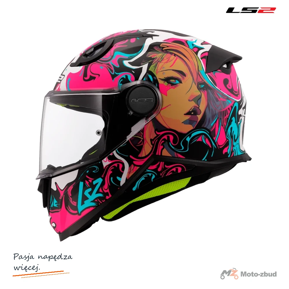 Kask LS2 FF812 kid cyberg matt purple cyan — rozmiar S