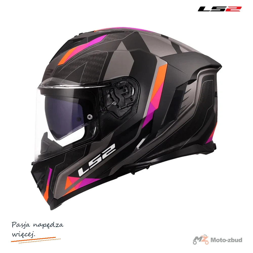 Kask motocyklowy LS2 FF818 STORM III Solid Sporty Grey Purple XS