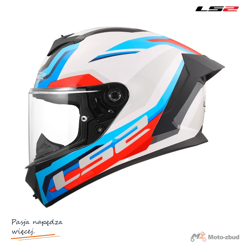 Kask LS2 FF820 Rapid III Hyper White Blue Red — XS