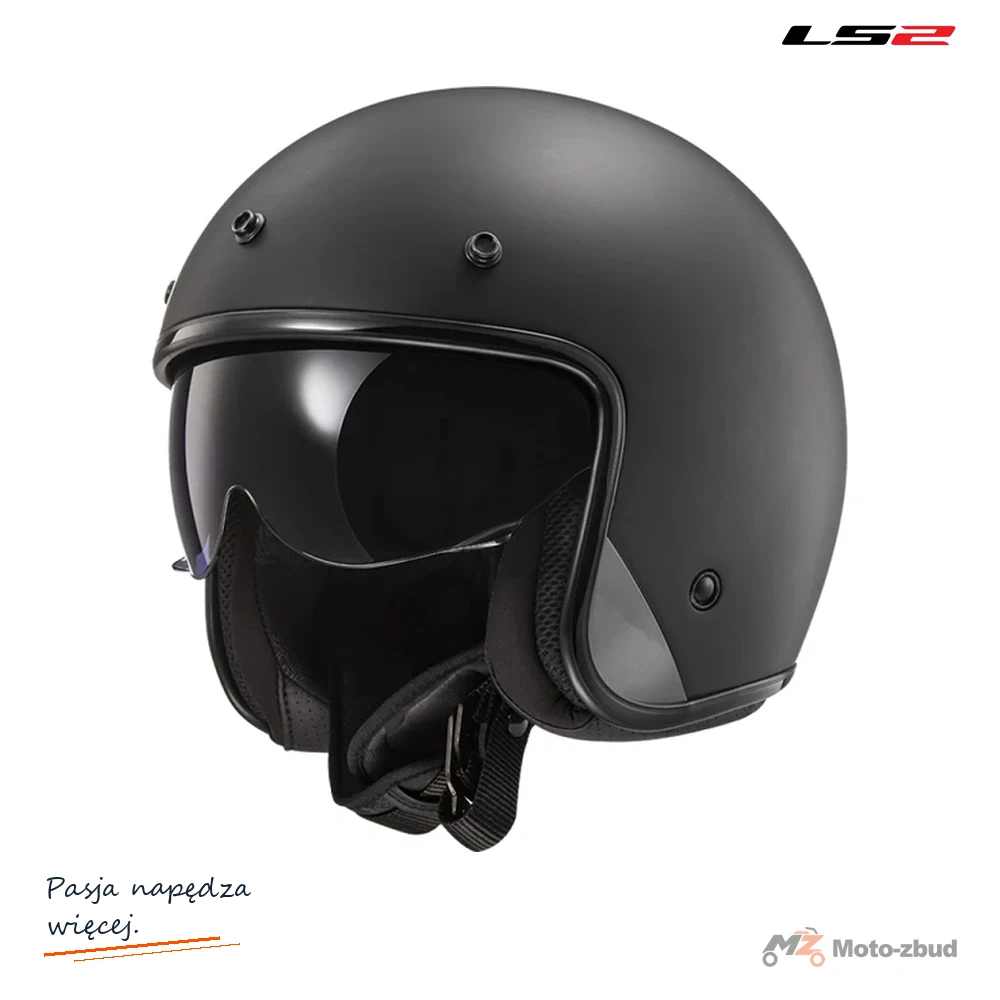 Kask LS2 OF601 bob II Solid Matt Black-06 — rozmiar XXL