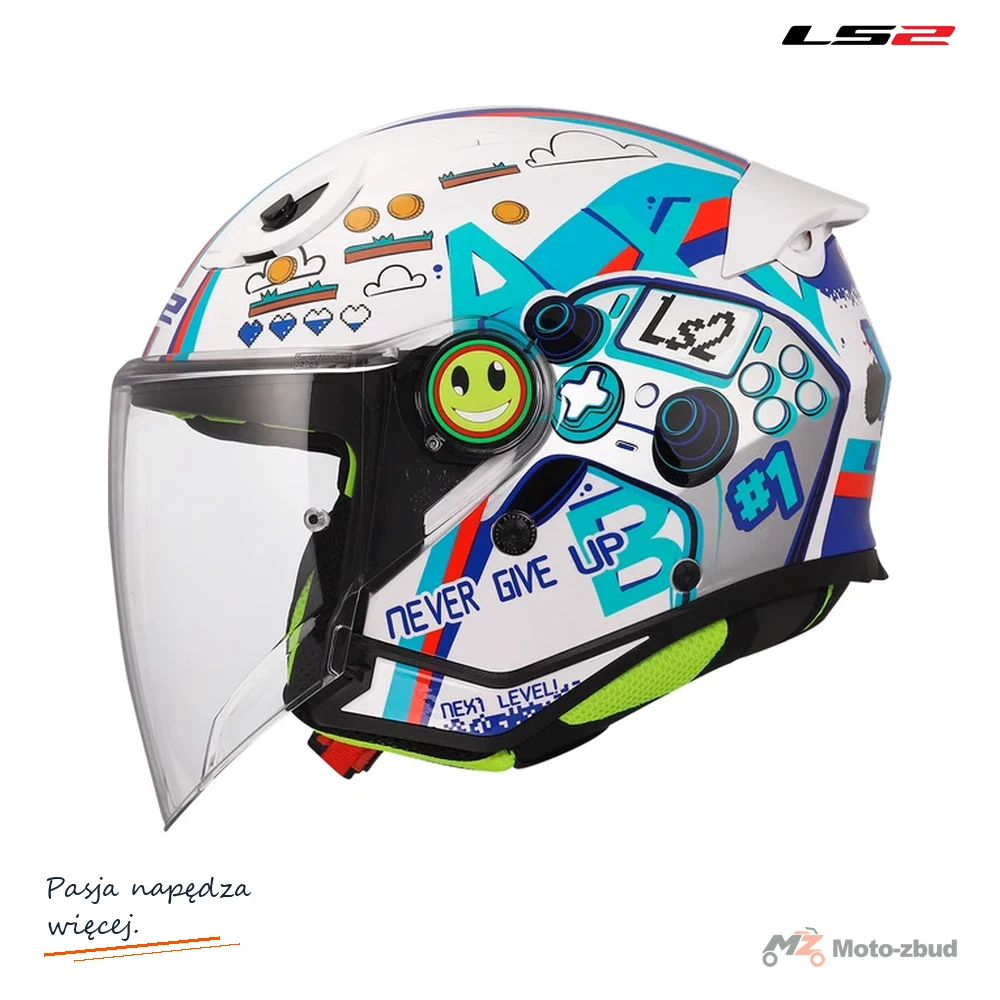 Kask LS2 OF622 funny II next level White — rozmiar L