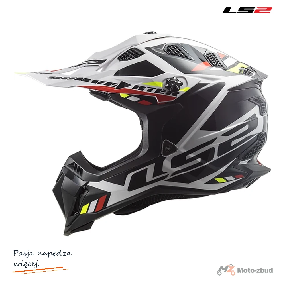 Kask LS2 MX700 Subverter Evo Stomp biały czarny — rozmiar 2XL