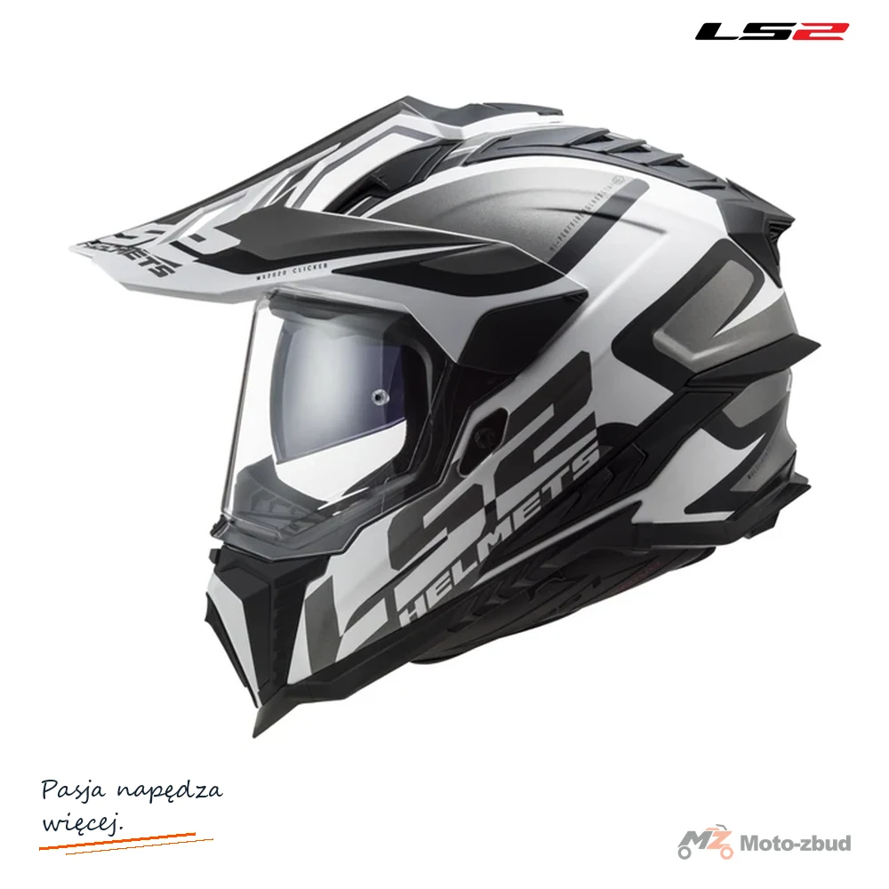 Kask LS2 MX701 Explorer Alter M.Black White — rozmiar XXL