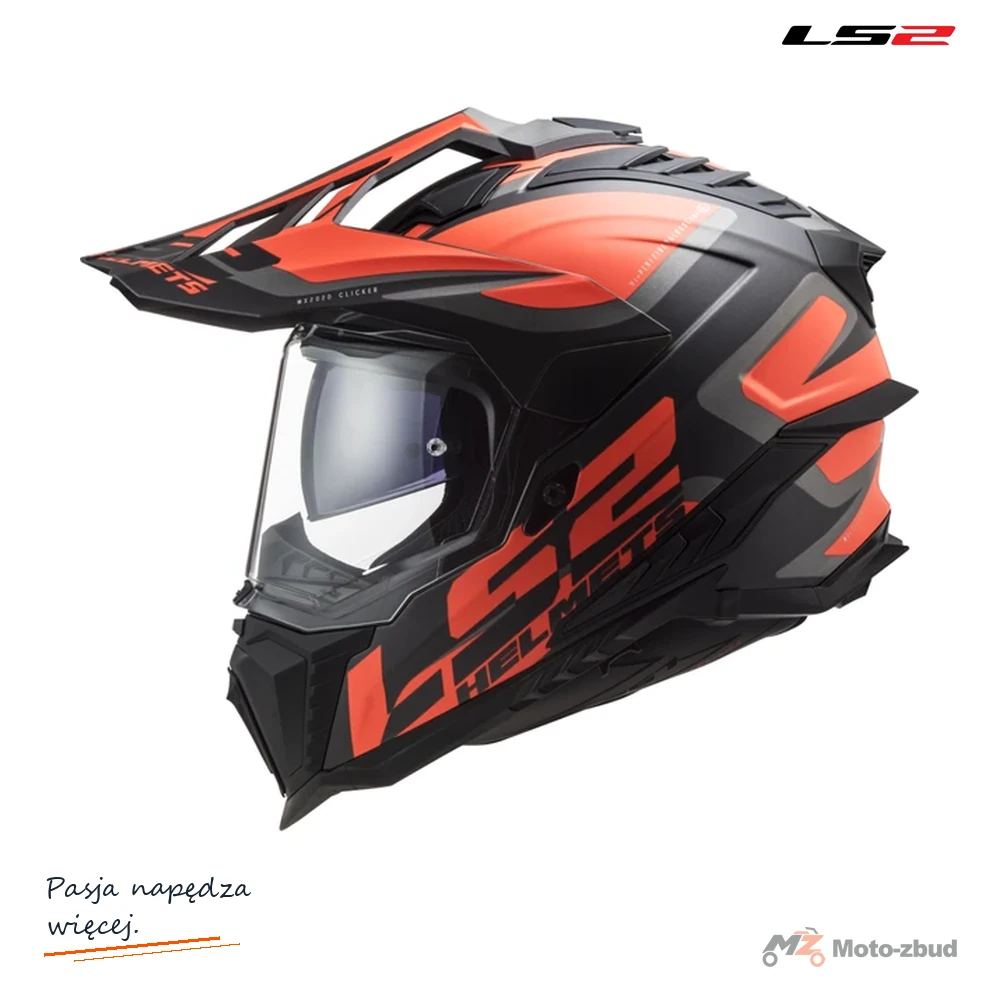 Kask LS2 MX701 Explorer Alter M. Black Or. — rozmiar XXL