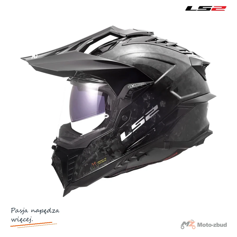 Kask adventure LS2 MX701 Explorer Carbon Forged Carbon — XXL