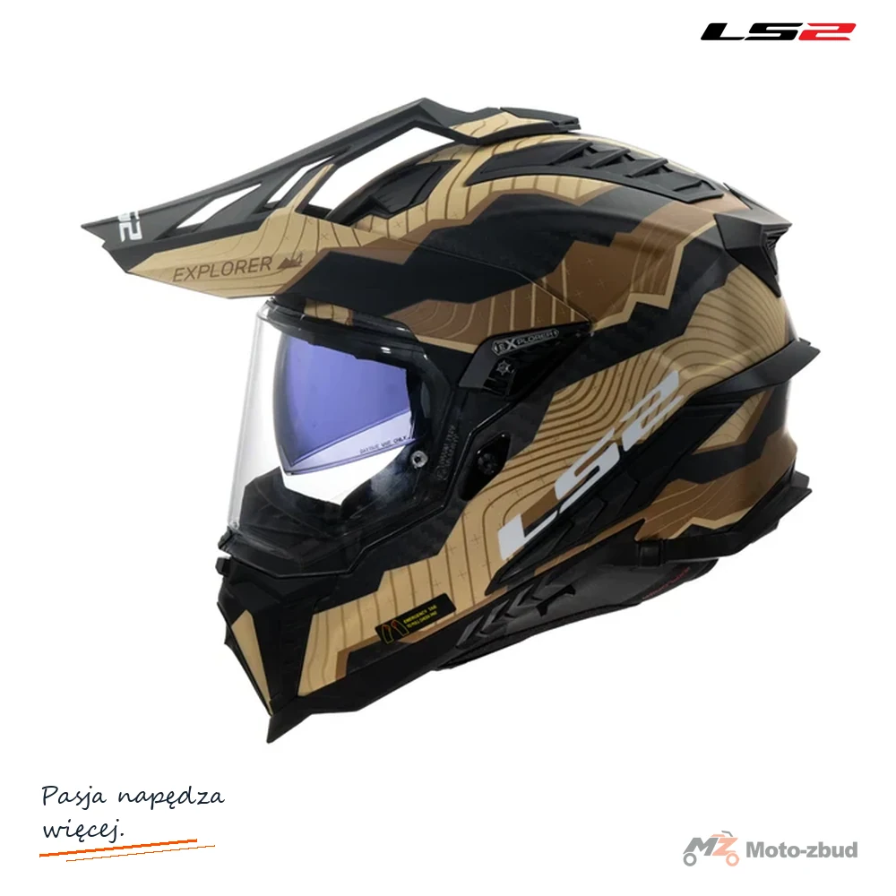 Kask LS2 MX701 Explorer C Trick M.Bro. Sand — rozmiar XXL