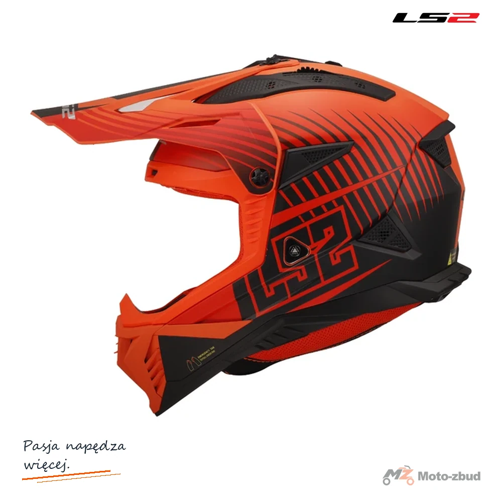 Kask LS2 MX708 Fast II Duck Matt Orange Red — XL