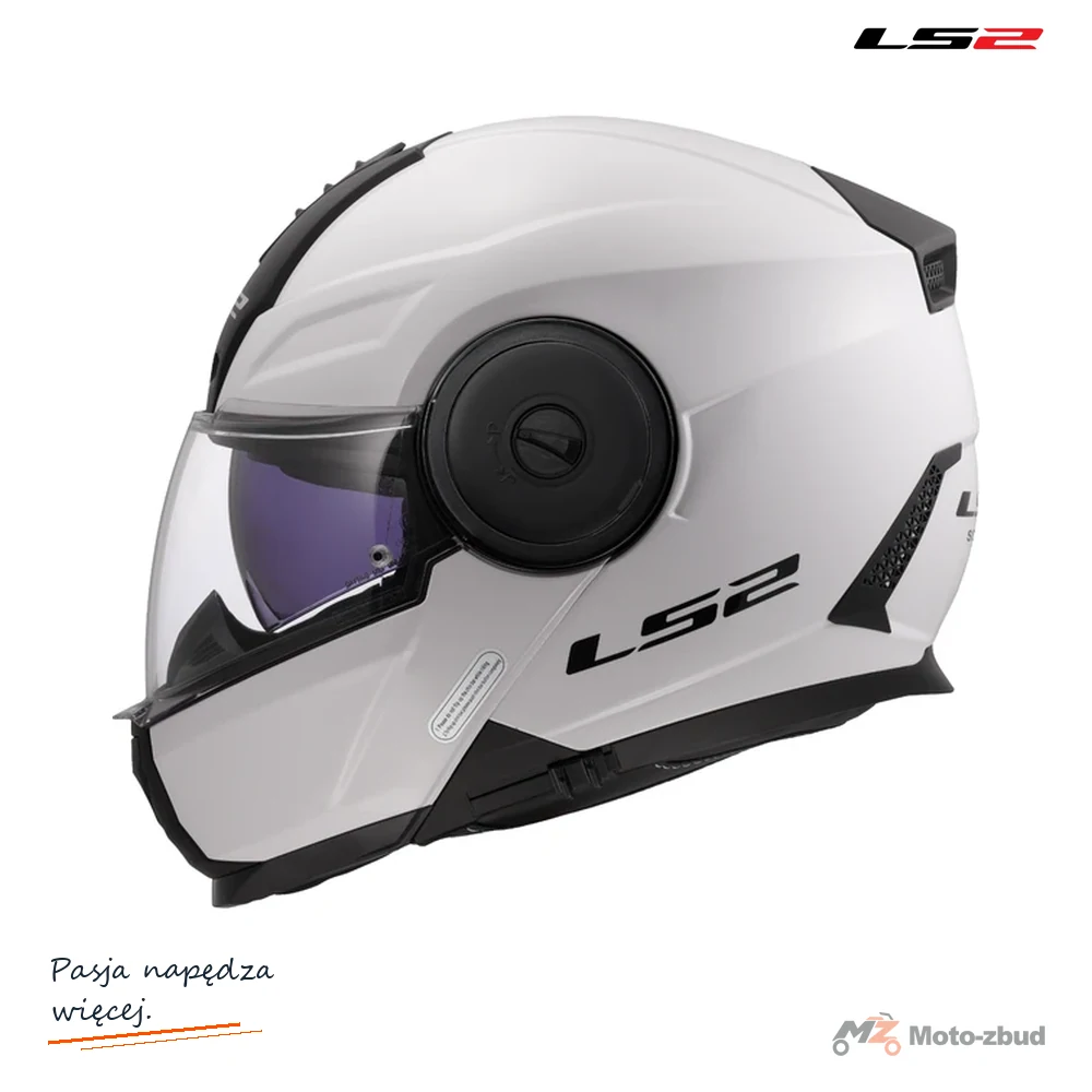 Kask szczękowy LS2 FF902 Scope II Solid White — XXL z Pinlockiem