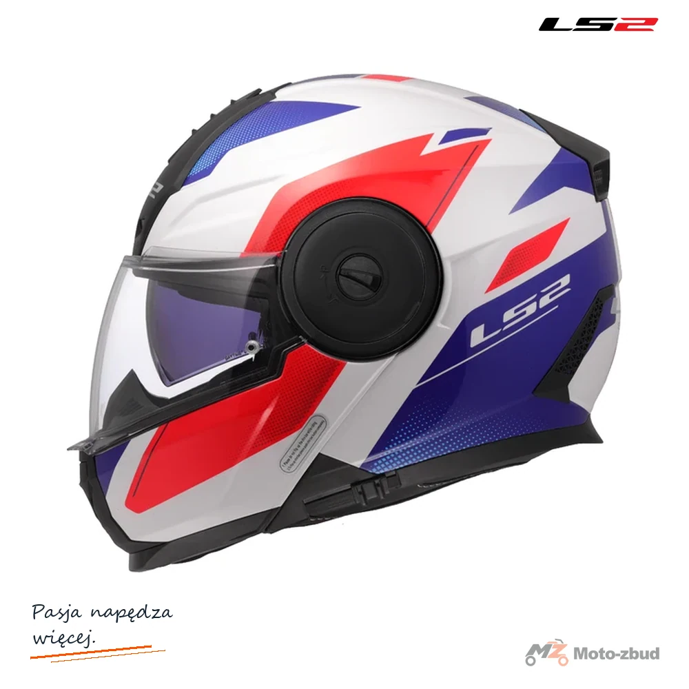 Kask szczękowy LS2 FF902 Scope II Duria White Blue Red-06 — XL