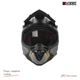 Kask crossowy BLEXX YS-217 czarny mat/grafit/pomarańczowy 2XL Homologacja ECE R22.06 — ujęcie 3
