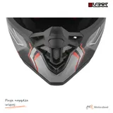 Kask crossowy BLEXX YS-217 czarny mat/grafit/czerwony XS Homologacja ECE R22.06 — ujęcie 4