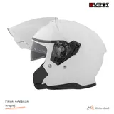 Kask motocyklowy otwarty z blendą BLEXX OF-835 biały mat S Homologacja ECE R22.06 — ujęcie 2