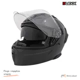 Kask zamknięty z blendą i lampą LED BLEXX FF953 czarny S ECER22.06 — ujęcie 3