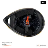 Kask crossowy MPX Dziecięcy WL-801A czarny mat/pomarańczowy L — ujęcie 6