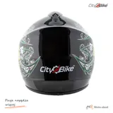 Kask crossowy City-Bike Dziecięcy WL-801A Junior Tatan czarny z Zielonym S — ujęcie 3